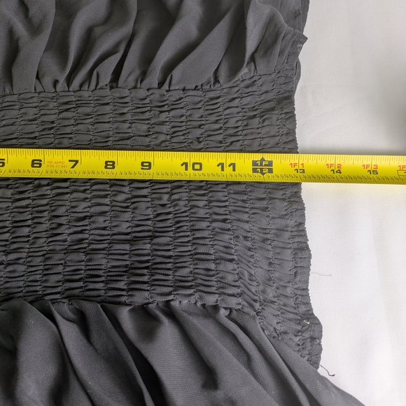 Nasty Gal Black Sheer Ruched Blouse - Picture 9 of 10